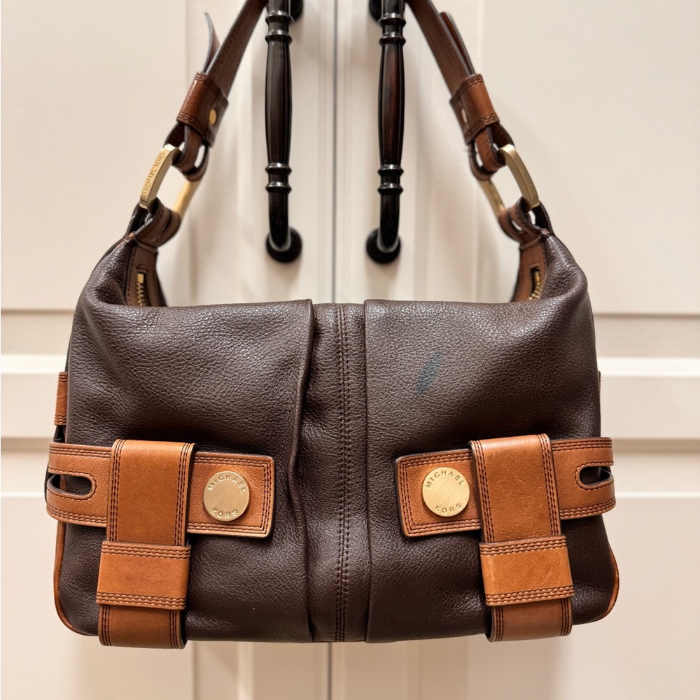 Y2K Michael Kors Leather Satchel Bag Horse Bit Details - Picture 3 of 12
